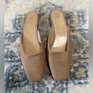 TOTEME Flat Mules in Beige Cashmere Size 37/7